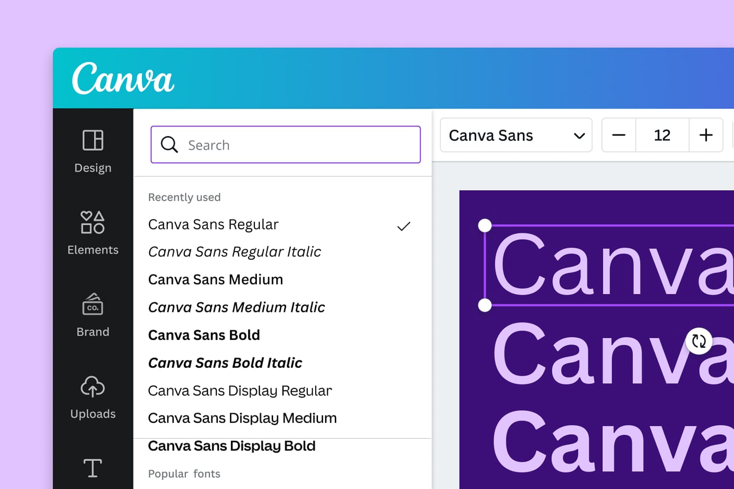 canva ui